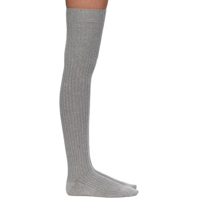 Baserange 女士 袜子 两件装黑色  灰色长筒袜