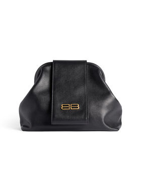 Balenciaga 女士 FW25 手拿包 Handsfree 女士中号手柄包包(黑色)