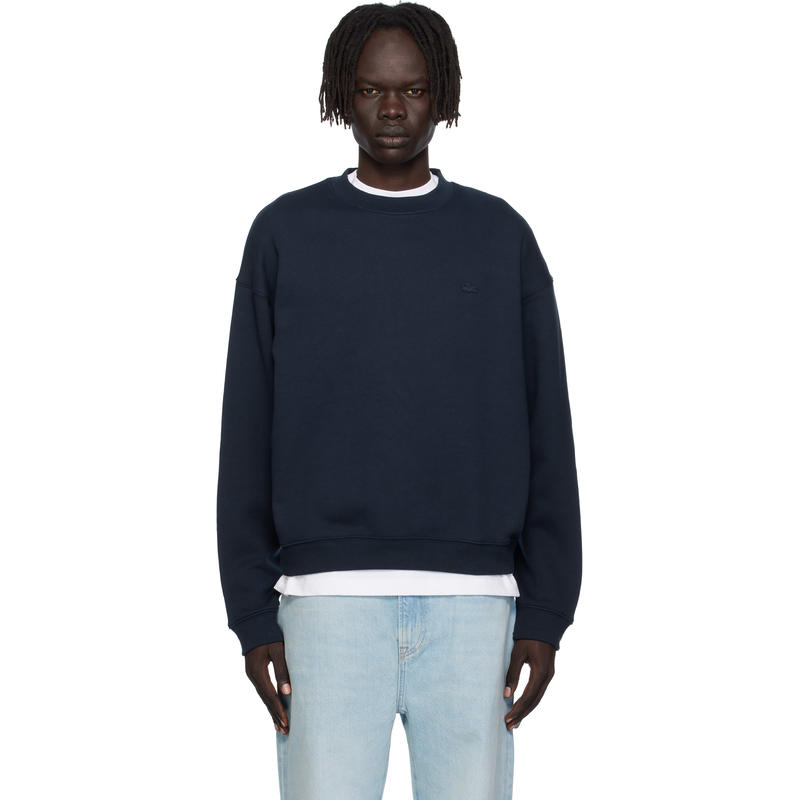 Lacoste 男士 卫衣 海军蓝 Croc Signature 套头衫