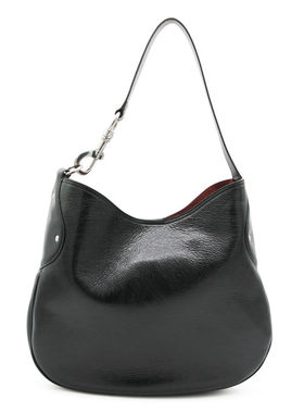 Mulberry 女士 SS26 单肩包 HACKNEY 黑色皮革亮面肩包