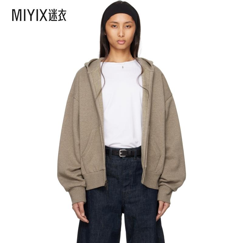 Essentials 女款灰色 Classic Full Zip-Up 连帽衫 迷衣时尚