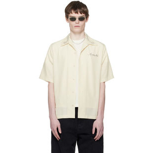 Amiri 埃米尔 男士 衬衫 灰白色 Amiri Stud Camp