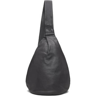 Yohji Yamamoto 山本耀司 女士 单肩包 灰色中号褶裥斜挎包