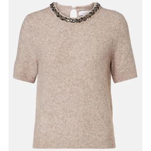 Spencer Graham 女士 毛衣 精饰羊毛混纺上衣 Velvet Briana