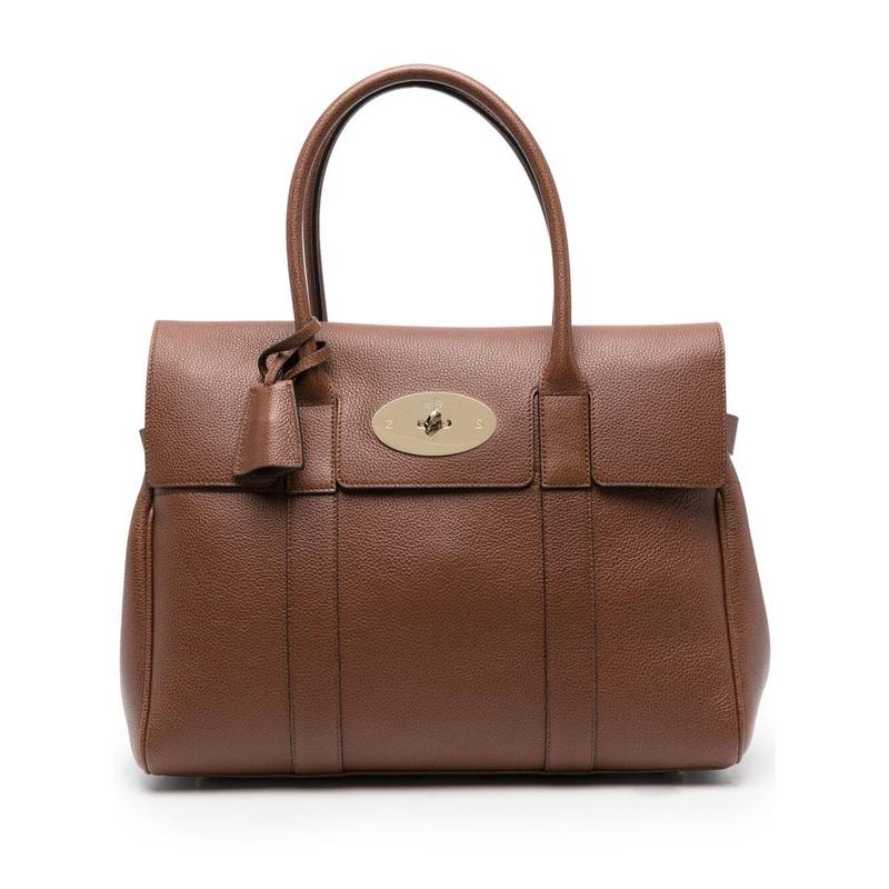 Mulberry 女士 手提包 Bayswater 棕色皮革深紫色女士手袋