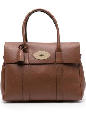 Mulberry 女士 手提包 Bayswater 棕色皮革深紫色女士手袋