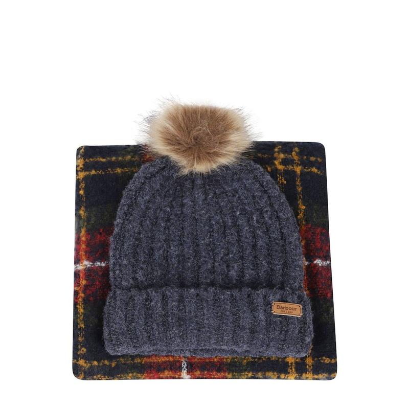 Barbour 女士 FW25 帽子 帽子和圍巾套裝