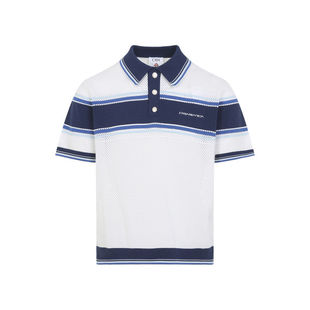 白色棉质网纱条纹Polo衫 Casablanca 上衣 SS26 男士