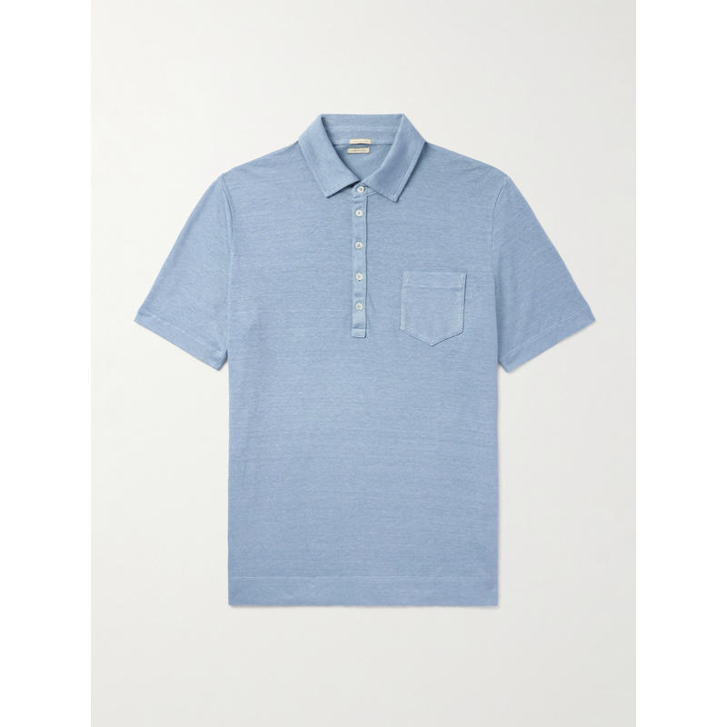 Massimo Alba 男士 FW25 衬衫 亚麻棉混纺Polo衫