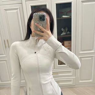 瑜伽服上衣运动立领链 瑜伽运动外套羽绒服lu同款 .2.号链接