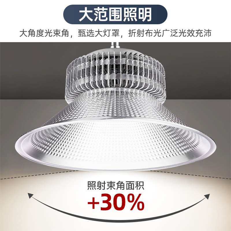 led超亮工矿灯厂房灯200w大功率车间仓库照明灯库房工厂工业吊灯