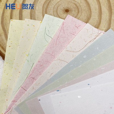 m5特种纸纸砖a7特种纸手账内页素材五彩缤纷草木春生彩瓷羽毛纸彩