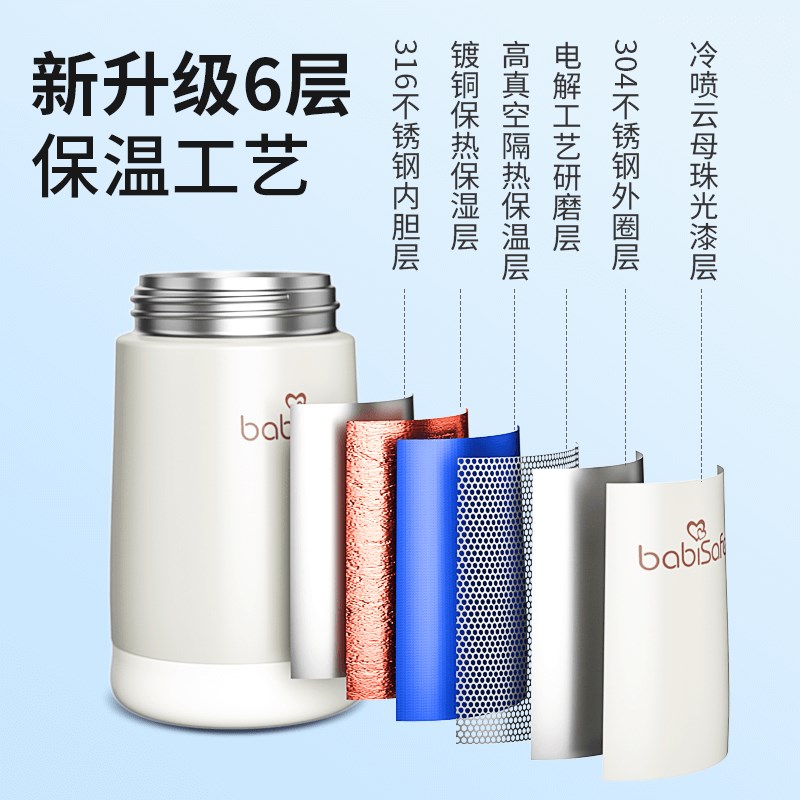 安儿欣婴幼儿保温杯宝宝水杯保温奶瓶儿童学饮水杯防呛吸管奶瓶