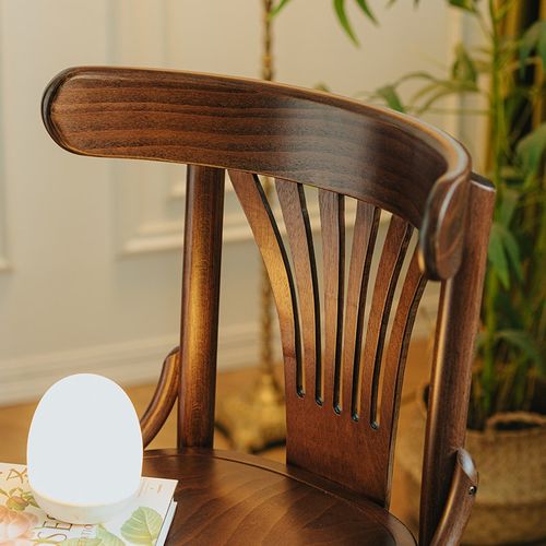 物应56号餐椅法式简约家用书桌椅日式北欧复古靠背实木网红椅ton