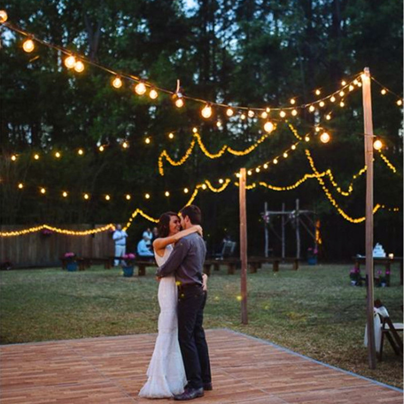 G50大灯泡串灯低压灯串户外露营防水led挂灯阳台装饰庭院布置闪灯