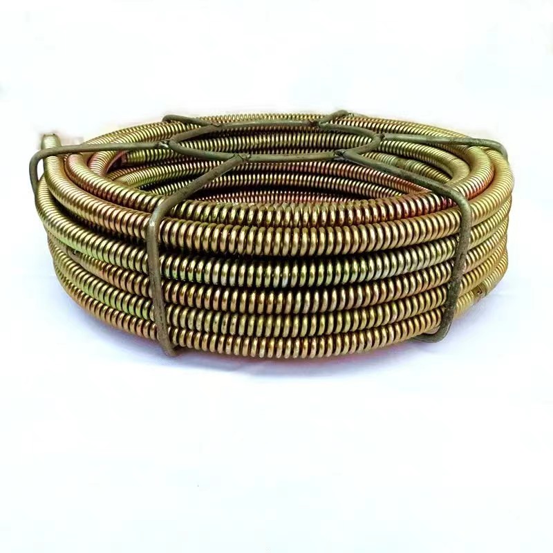 16mm管道疏通簧疏通机弹簧加粗加密镀锌防锈簧通下水道钢丝软轴