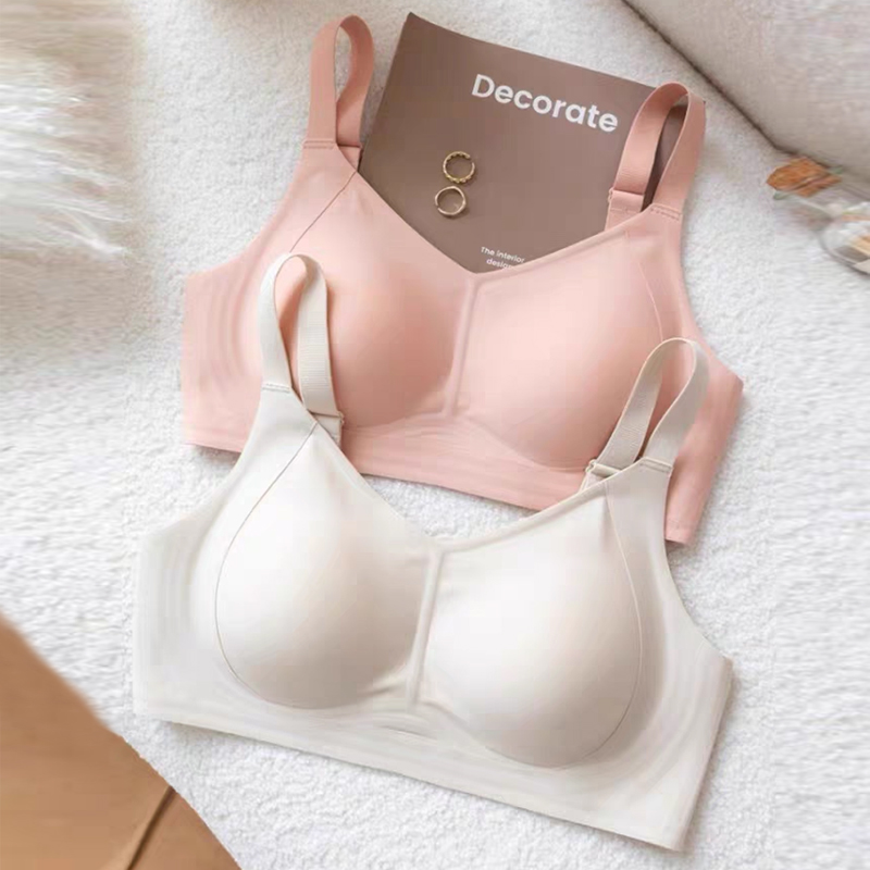 薄款无痕运动全罩杯防震收副乳内衣女大胸显小防垂无钢圈文胸罩
