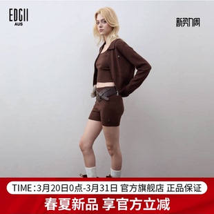 2026SS新品 外套短裤 时尚 女短针织开衫 三件套 休闲针织套装 EDGII
