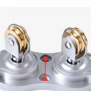 好晾衣架配件滑轮座太太 双杆手摇晾衣架万向轮 定位转向器转角器