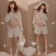影楼毛线主题套装 清新孕妇拍照服装 摄影服饰写真外套裹胸 新款 秋季
