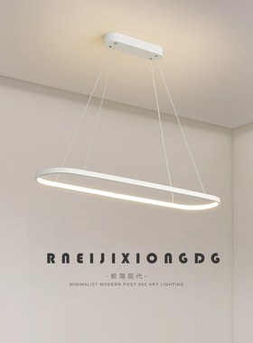 餐厅吊灯简约现代北欧艺术椭圆形餐桌吧台极简Pled长条办公室吊灯