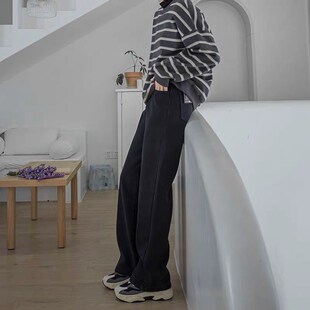 显瘦裤 孕妇牛仔裤 外穿阔腿裤 托腹潮妈休闲老爹裤 子 直筒宽松春秋季