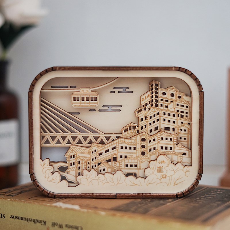 重庆网红景点小夜灯装饰物特色旅游纪念品商务Q接待礼品浮光梦影