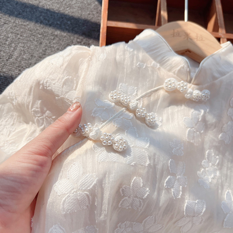 婴儿旗袍连体衣新生儿q衣服女宝宝百天周岁礼服包屁衣春秋外出套