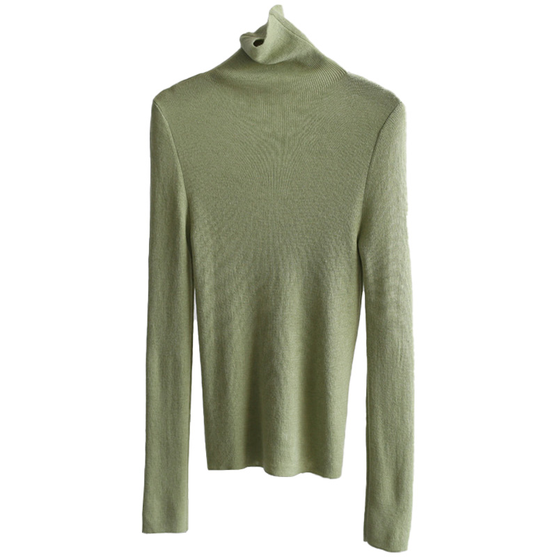 秋冬基本款超细羊毛无缝一体高领D针织打底衫高领亲肤内搭薄毛衣