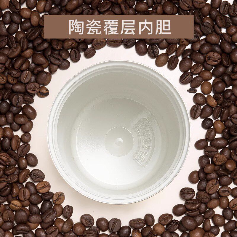 保温杯2024新款陶瓷内胆咖啡杯女生男高颜L值随行杯吸管定制水杯