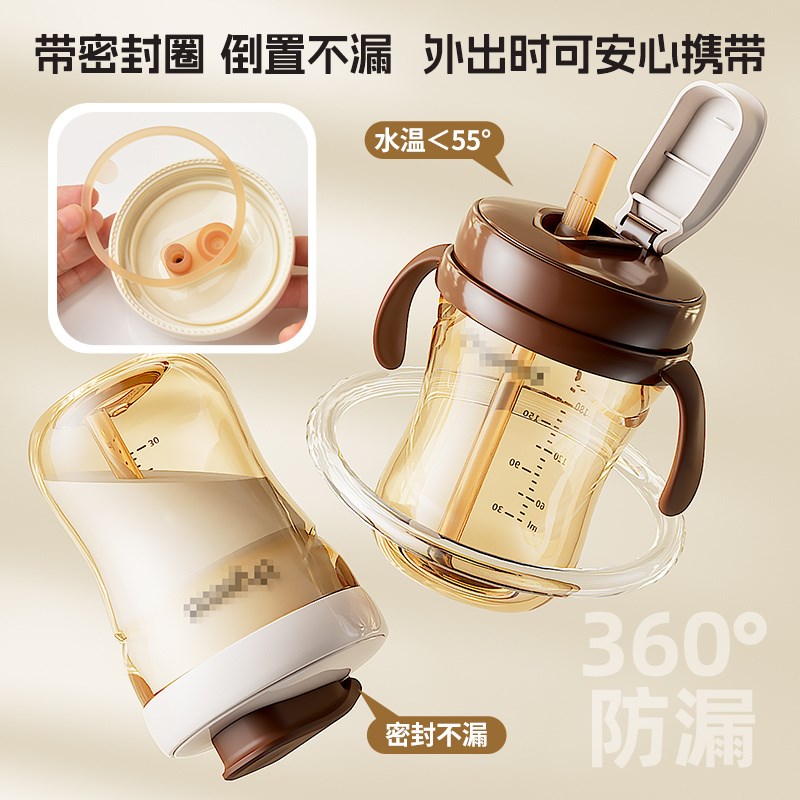 适配世喜直饮吸管杯盖直吸奶瓶配件通用断奶吸管奶瓶大棕瓶学饮杯