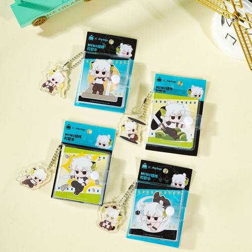 罗小黑手账本儿童透明可爱罗小黑战记挂件学生随身mini本