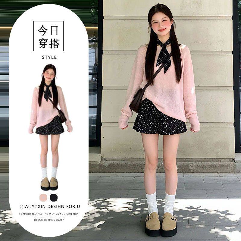 女早春新款宽松慵懒针织