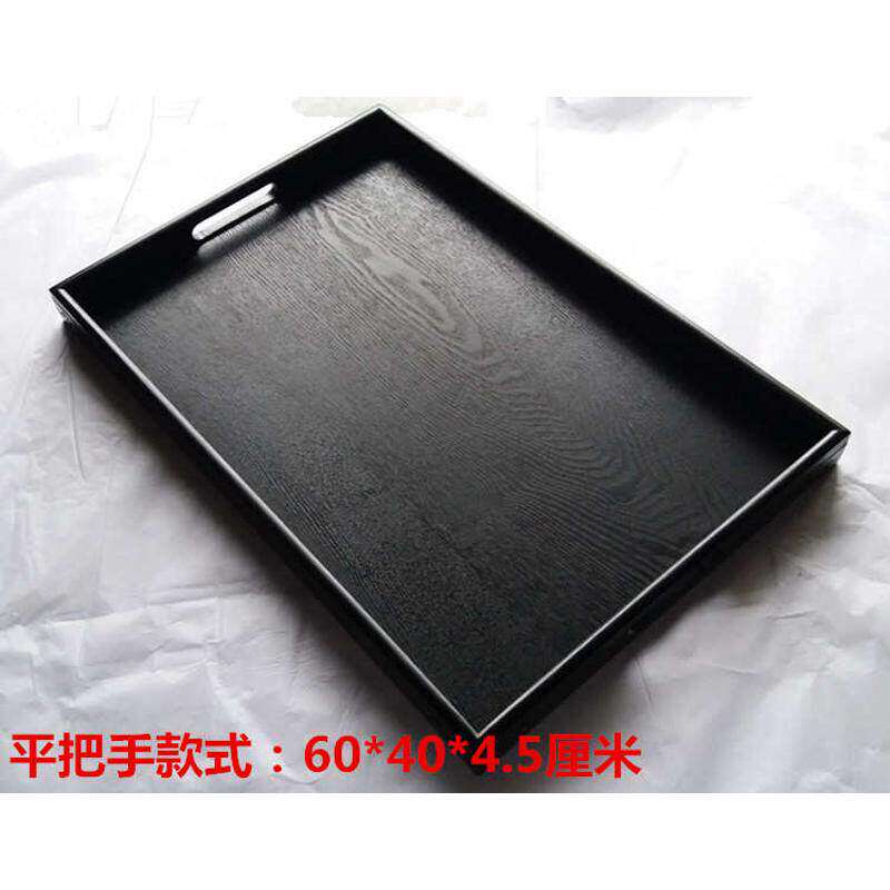 暗红色木托盘木质茶盘长方形水杯托盘复古木盘子杯盘家用酒杯盘