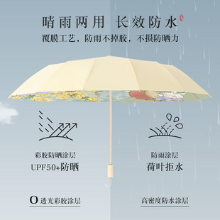 姬祖莲雨伞16骨抗风折叠太阳伞防晒防紫外线女晴雨两用大号遮阳伞