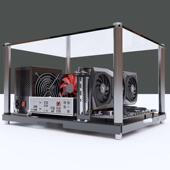 电脑机箱 测试平台 简约主板托架 MATX 工作室用 支持ATX 开放式