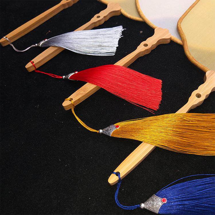 精品真丝空白熟绢扇矾绢团扇工笔手绘画圆扇DIY宫扇古典中国风扇