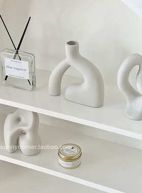 抽象艺术装饰陶瓷花瓶摆件客厅桌面家居饰品干花插花装饰品摆设