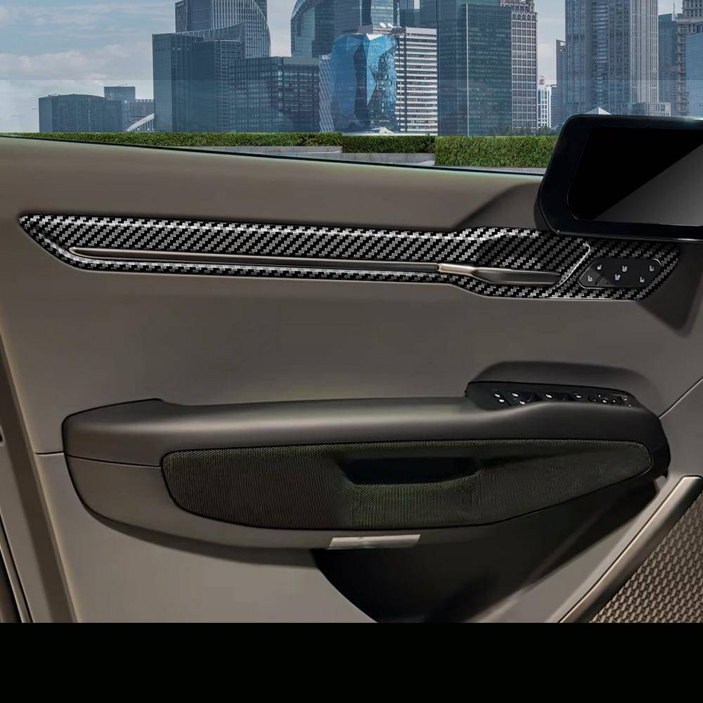 适用23款起亚EV9车门内饰条KIA碳纤纹内饰内拉手装饰亮条