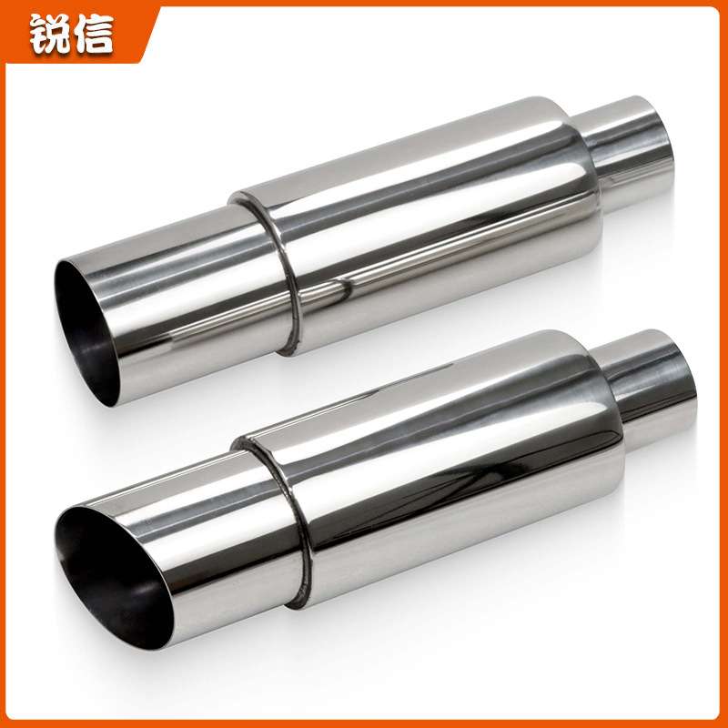 汽车改装通用大小直排鼓改装排气管不锈钢后段直排鼓消声器