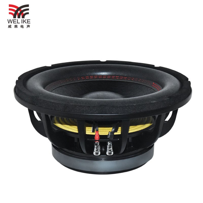速发12寸铝架10磁75芯双出线2+2欧超低汽车低音炮 c subwoofer
