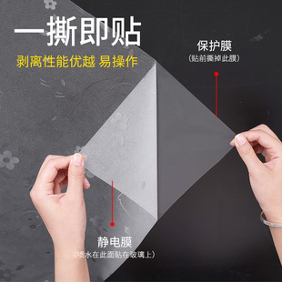 速发窗户玻璃贴纸透光不透明卫生间浴室防走光防窥磨砂贴膜窗花纸