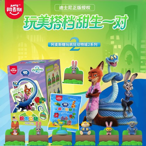 阿麦斯疯狂动物城盲盒玩具手办