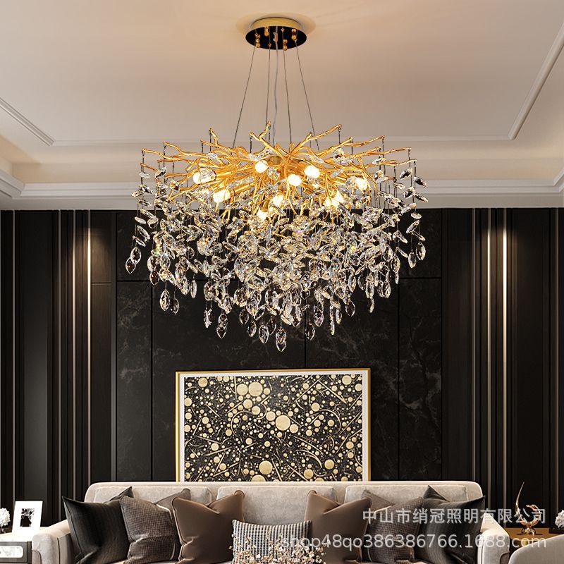 后现代轻奢客厅水晶吊灯设计师款奢华卧室餐厅灯欧式法式枝形吊灯