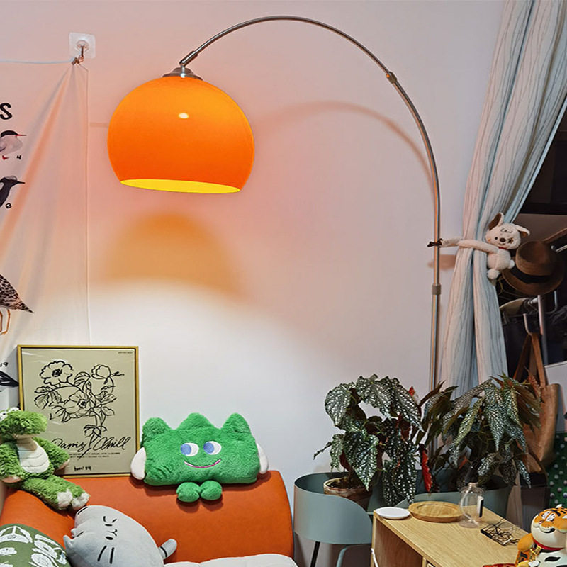 中古客厅沙发旁钓鱼落地灯茶几装饰氛围灯卧室酒店别墅民宿坐地灯