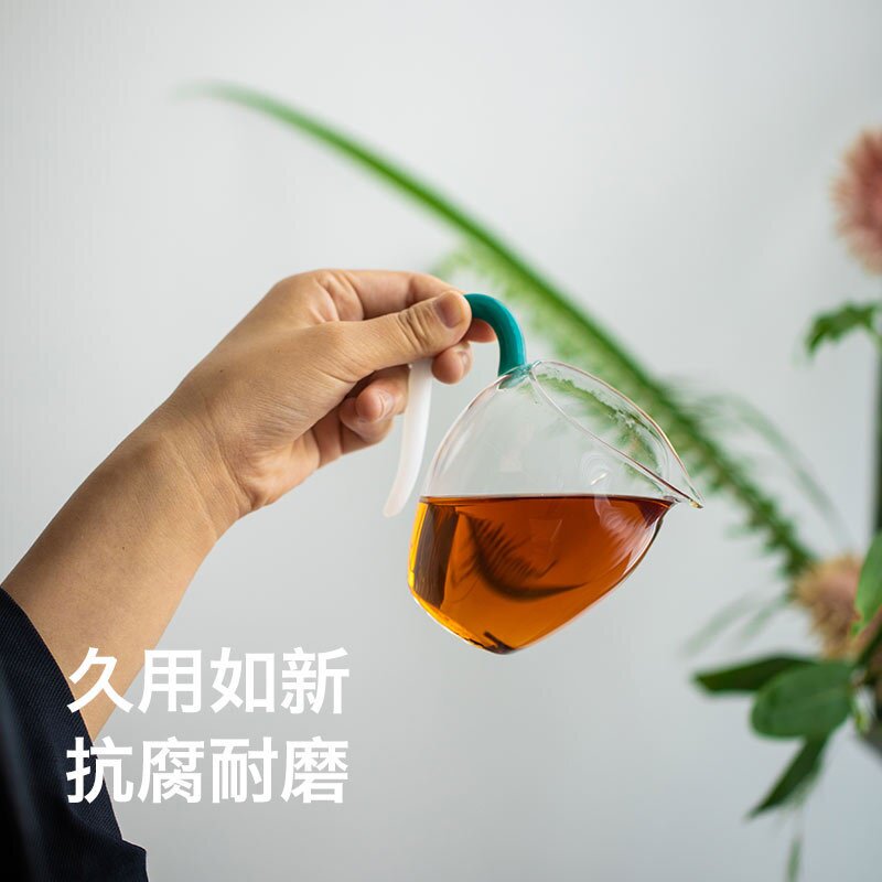 日式彩把玻璃公道杯加厚分茶器茶海单个草堂自慢公杯