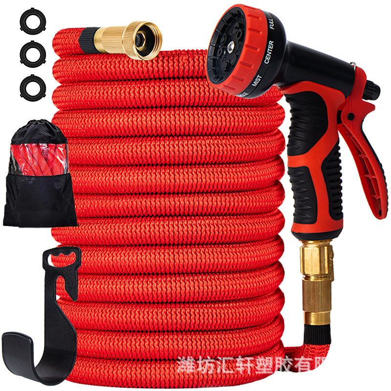 厂家优质乳胶3倍伸缩洗车水管套装家用清洁花园工厂直销水管