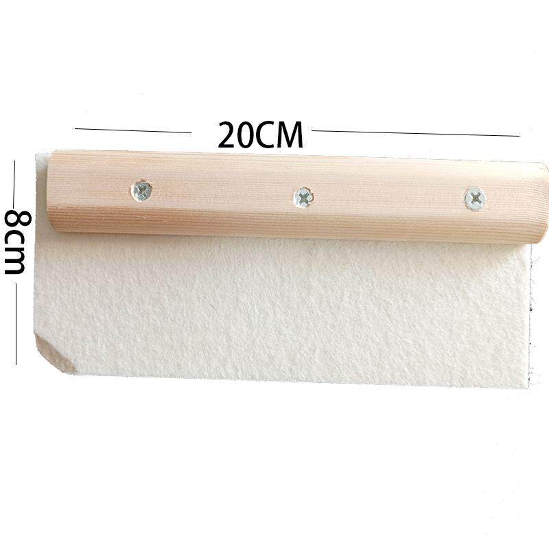 木手柄大刮板澳毛羊毛毡刮板墙纸木纹膜刮纯羊毛刮刀刮板不伤膜