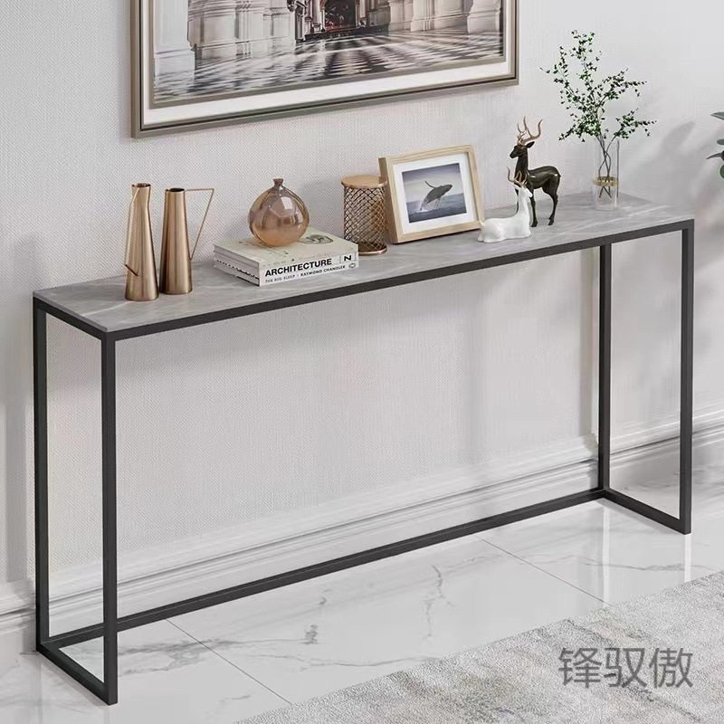 岩板玄关餐边桌靠墙窄长条案