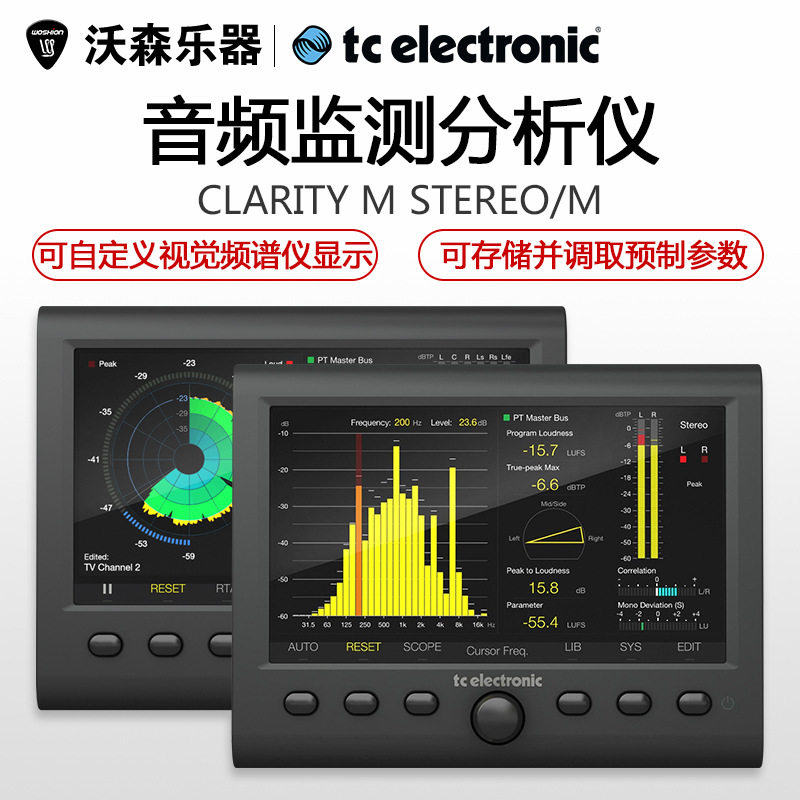 TC ELECTRONIC CLARITY M STEREO立体声 5.1声道频谱分析音量表头